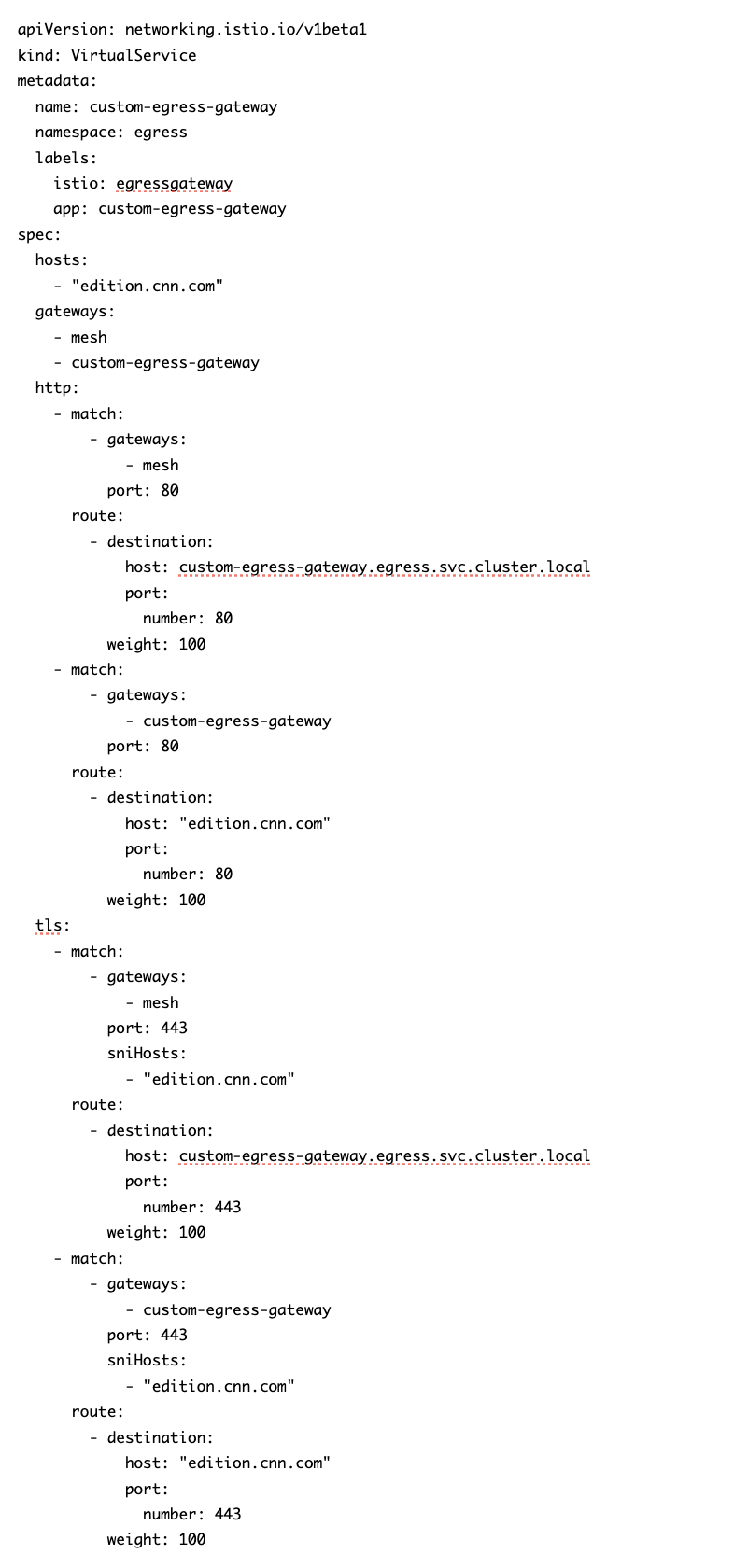 VirtualService